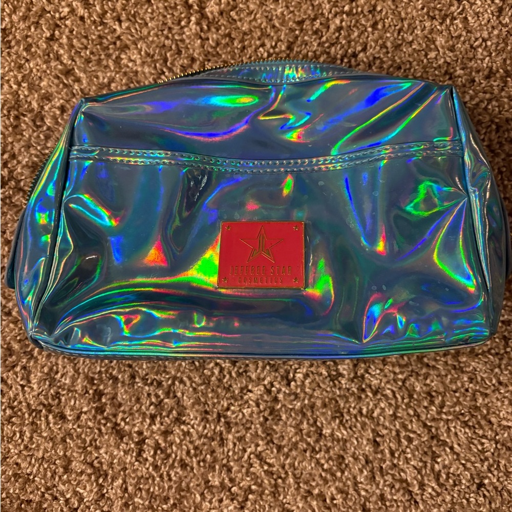 Jeffree Star Iridescent Blue Cosmetic Bag